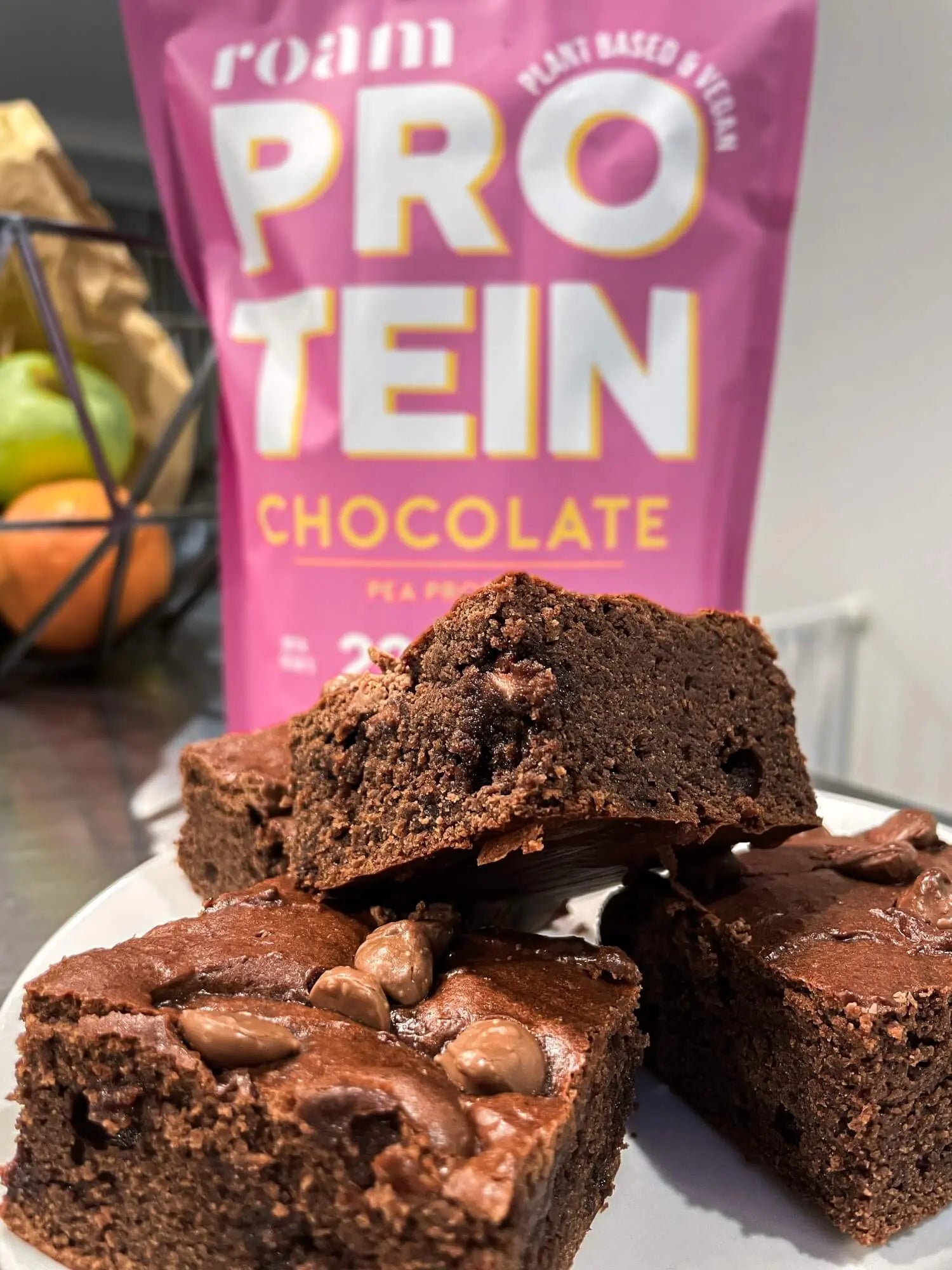 Warm Gooey Chocolate Protein Brownie Recipe | Roam | AU NZ | Roam