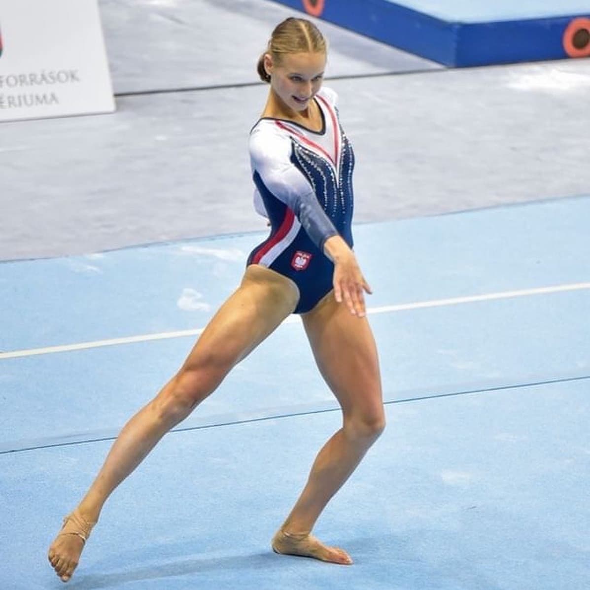 Vegan Athlete Ada Competing in Gymnastics Competition