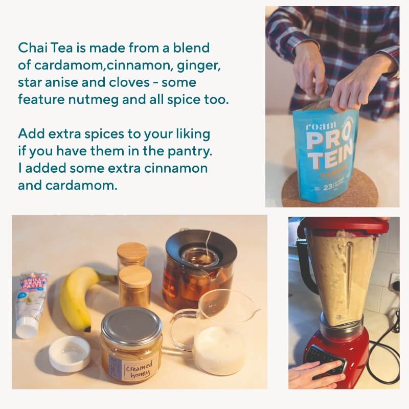 Easy Chai Protein Smoothie Recipe Roam NZ AU