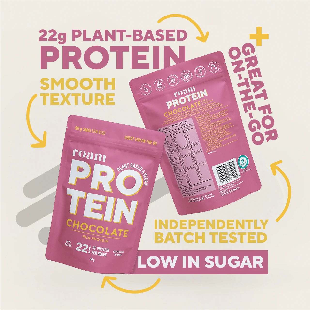 Chocolate Vegan Protein Small Size Low FODMAP Protein
