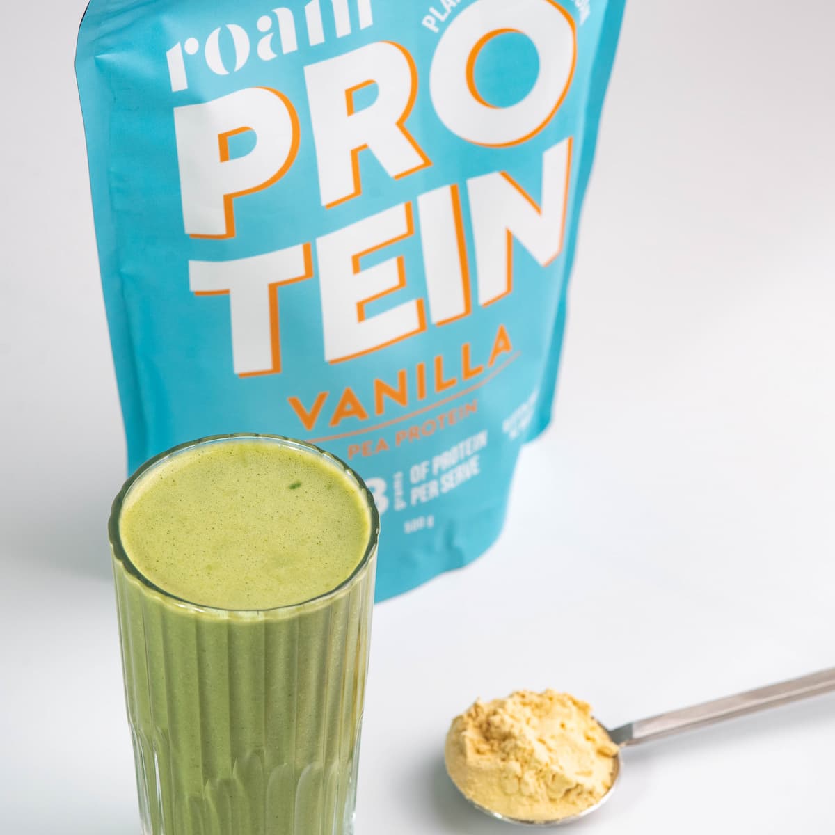 Healthy green smoothie| kiwi fruit protein shake| low in fodmap