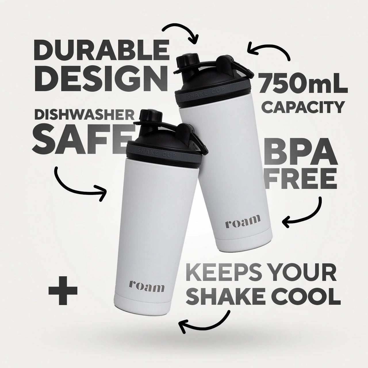 Stainless Steel Protein Shaker Durable Roam