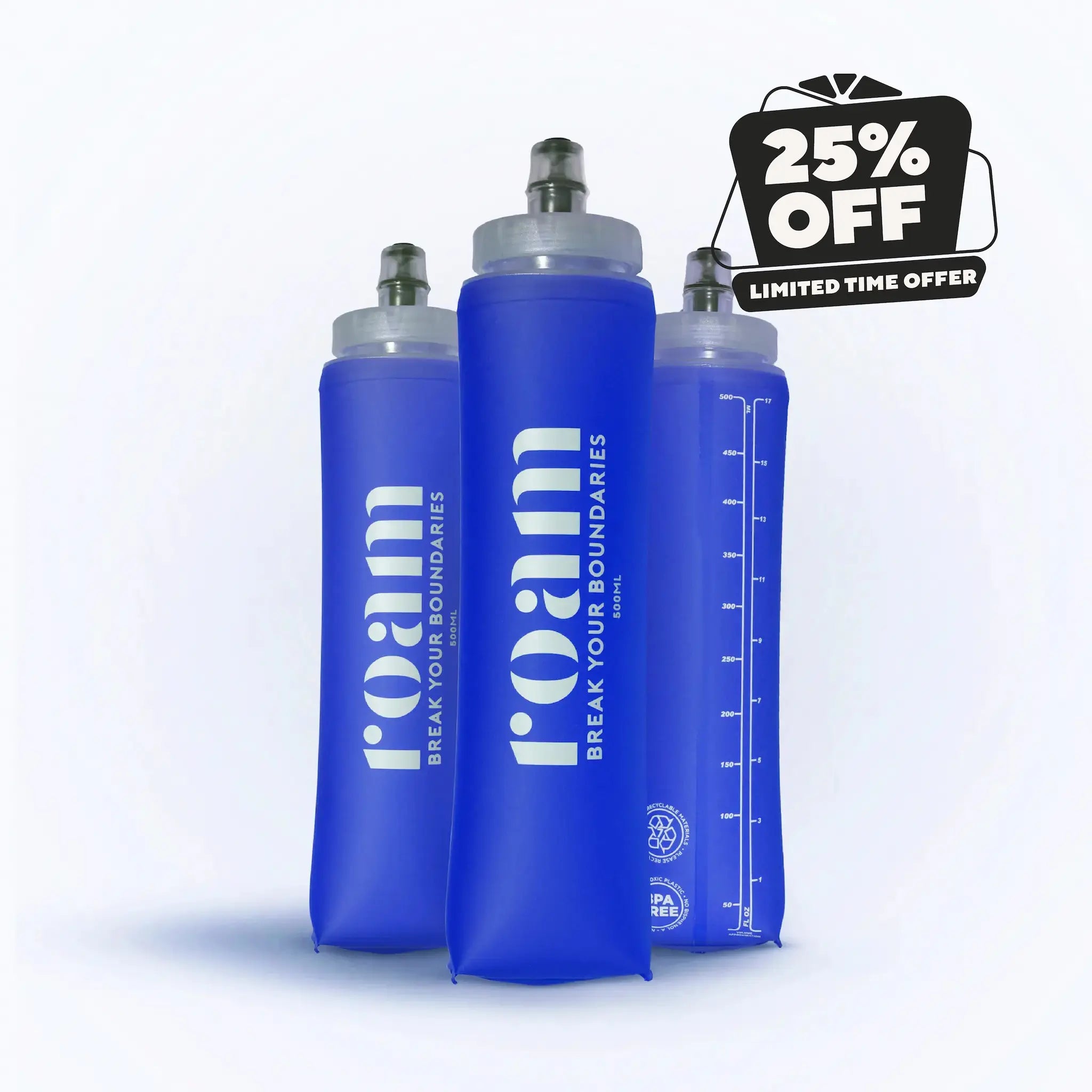 Roam Soft Flasks 500mL Optimal Hydration for Runners & Hikers