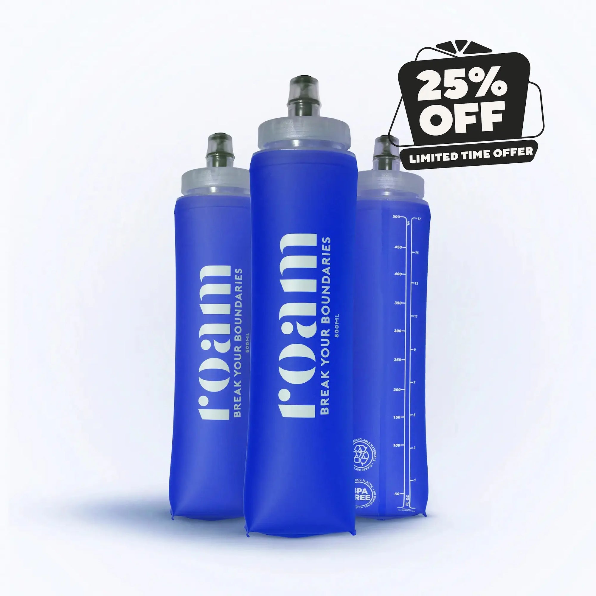 Roam Soft Flask Hydration Bottle Blue NZ AU