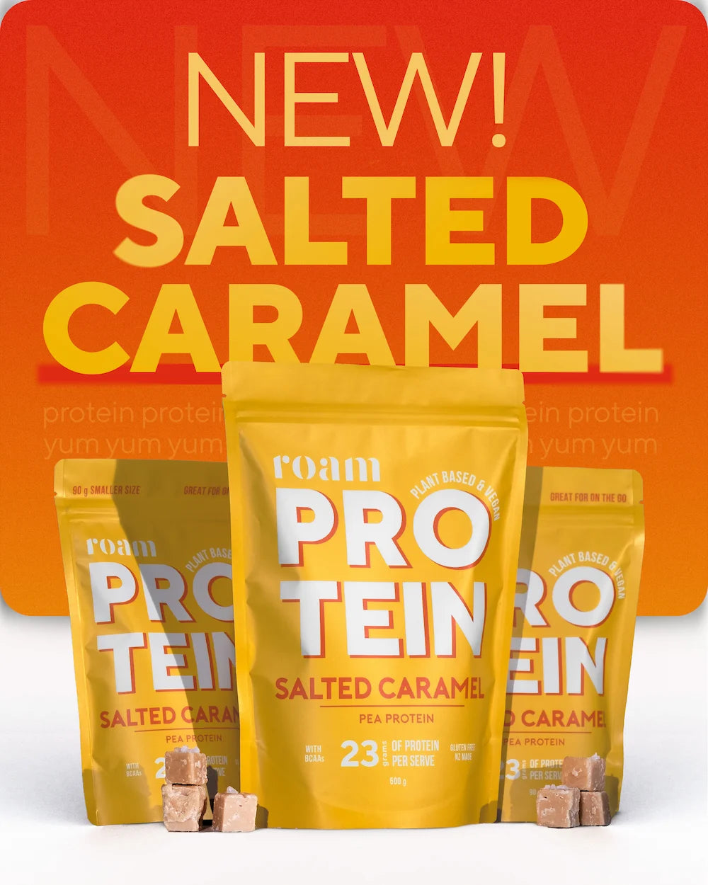 Roam Salted Caramel |Plant Pea Protein Isolate|NZ Australia